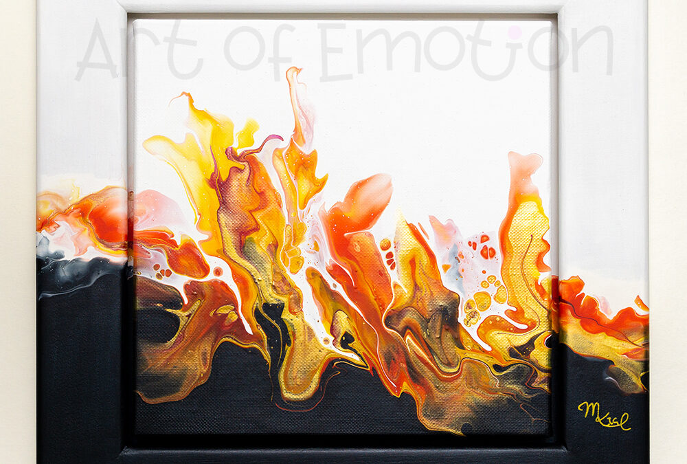 Acrylic Pouring "On Fire"